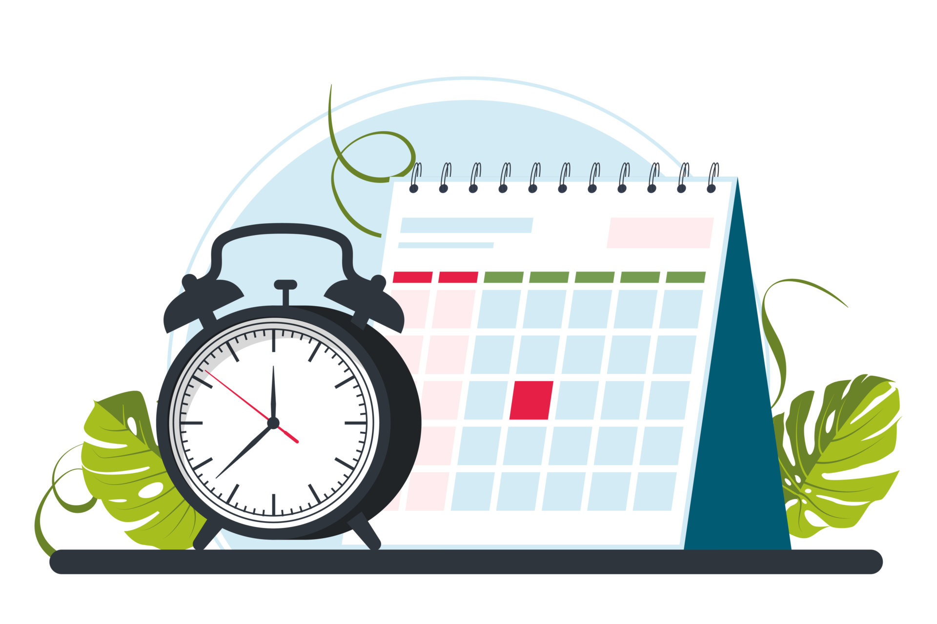 calendar, clocks, alarm clock. Schedule, organizer, timesheet. time management concept, deadline. Appointment, important date concept. Calendar date deadline notification.